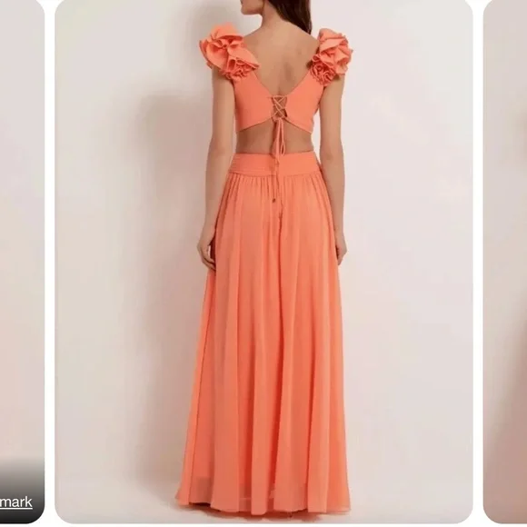 PatBo flutter sleeve maxi dress